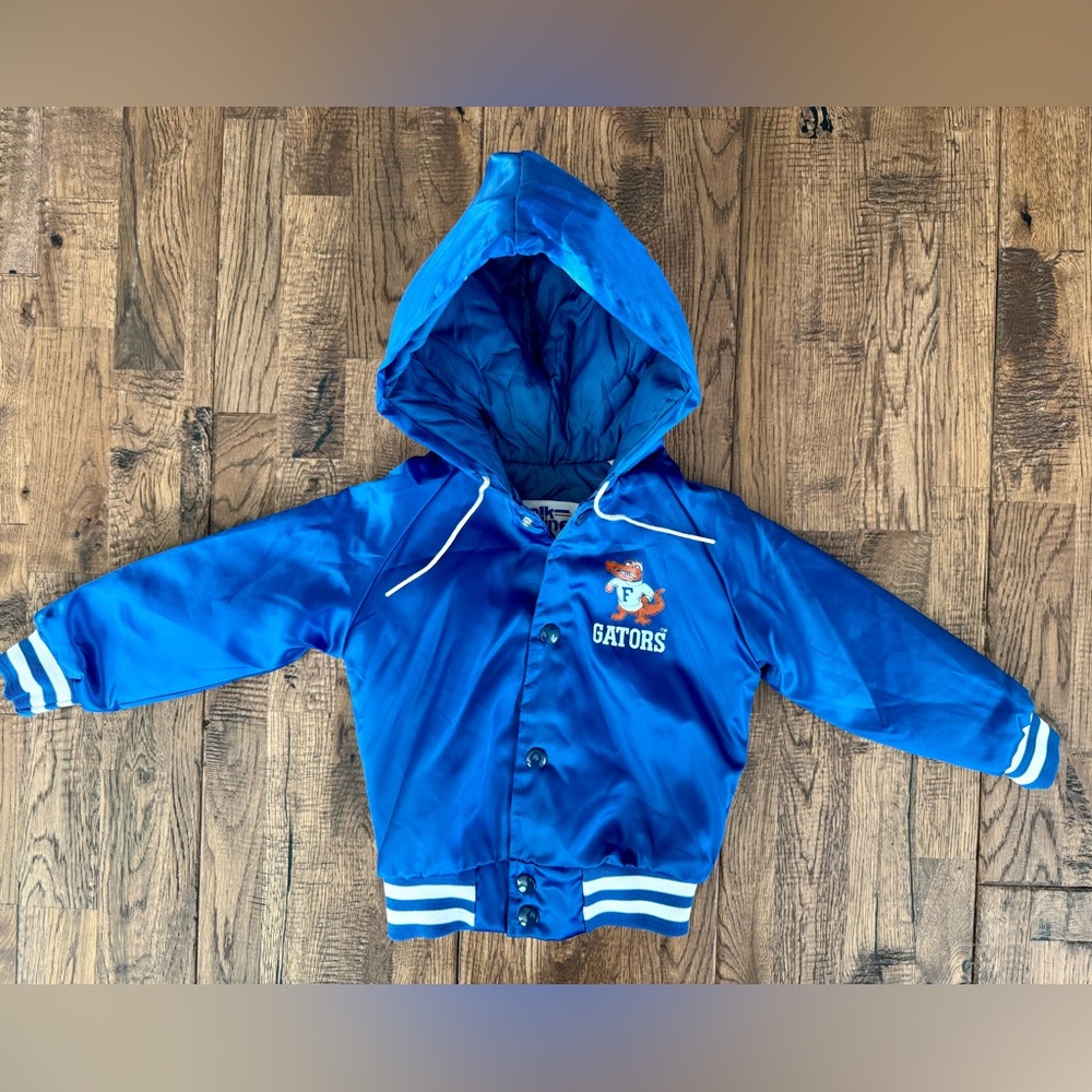 Vintage Chalk Line University Florida UF Gators Satin Jacket Hood Kids Size 3 P